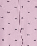 Kit macacão bebê 2 peças com pezinho canelado laço multicor | Carter's