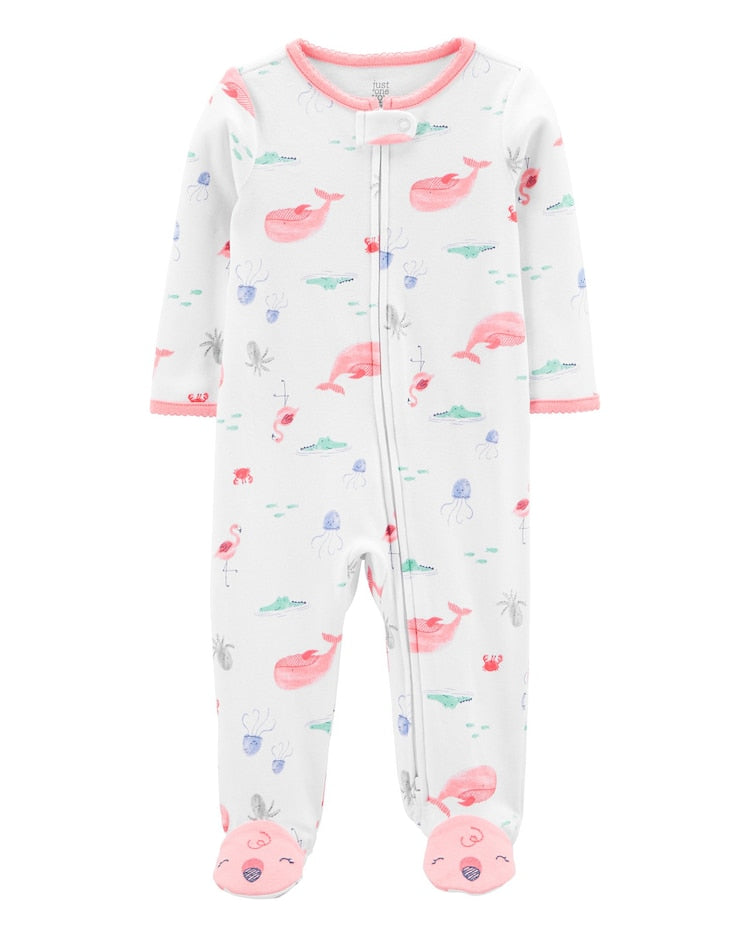 Macacão bebê baleia e jacaré branco | Carter's