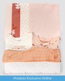 Kit conjunto longo bebê 3 peças + kit cueiro 4 peças listrado + caixa presente M multicor | Carter's