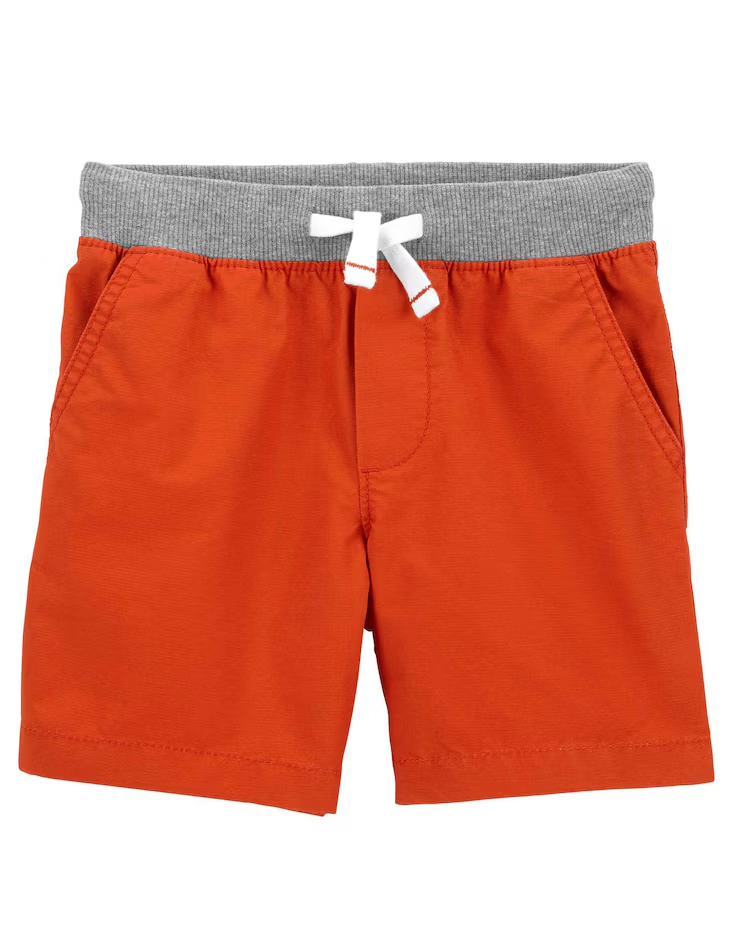 Bermuda infantil com elástico e cordão vermelha |