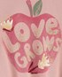 Blusa infantil manga longa maçã rosa |